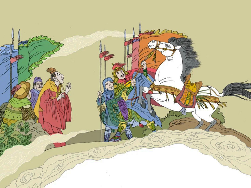 岳飛向宋高宗趙構(gòu)獻(xiàn)白馬