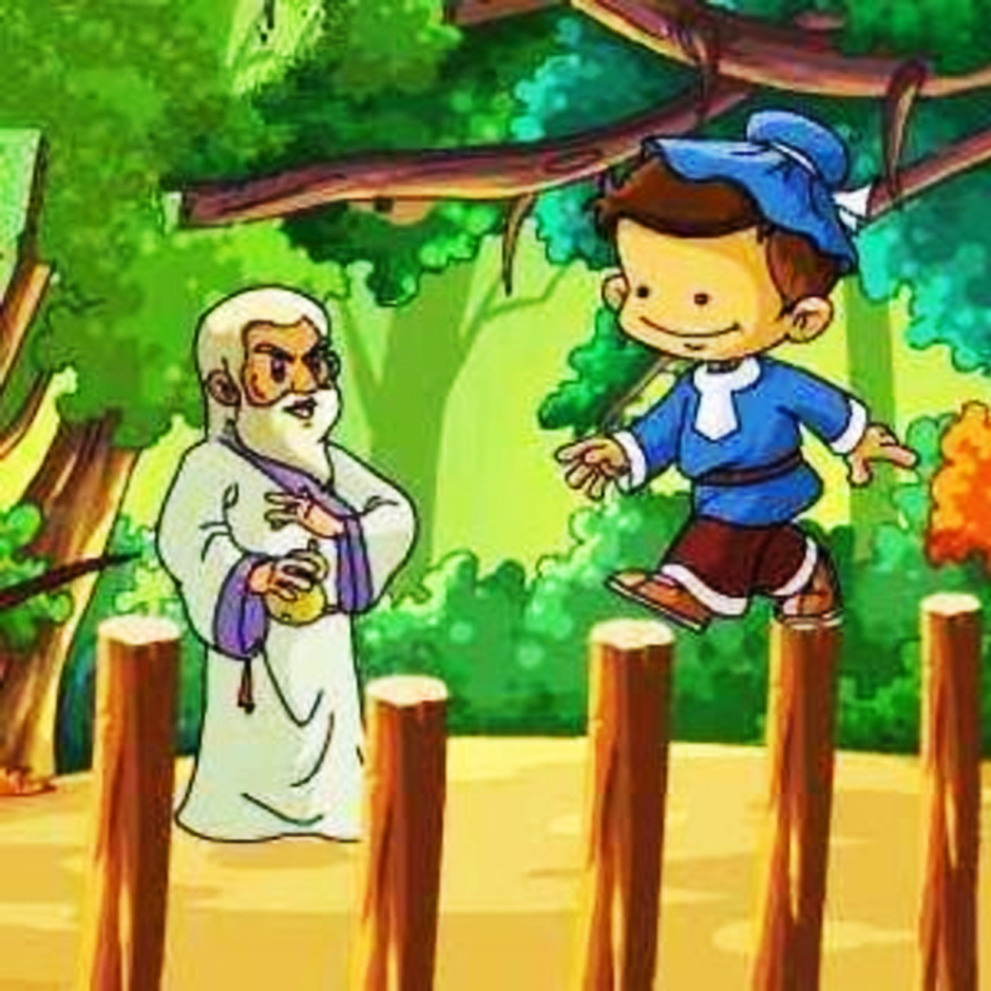 造父走木樁插畫(huà)