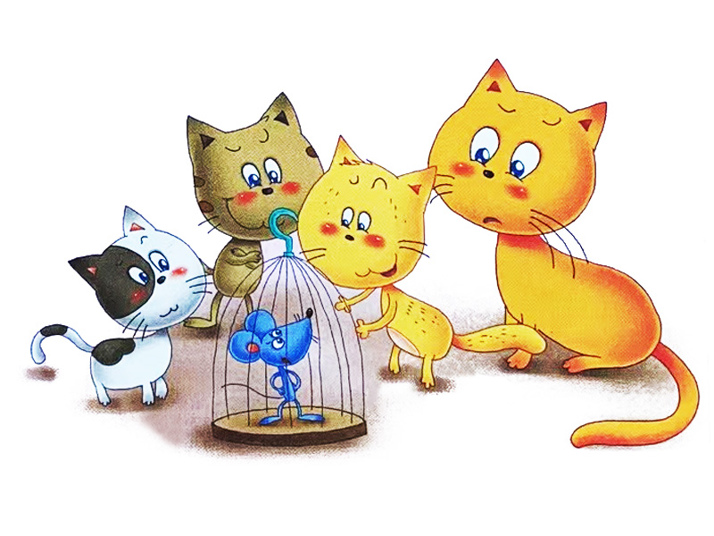 三只小貓的故事插畫